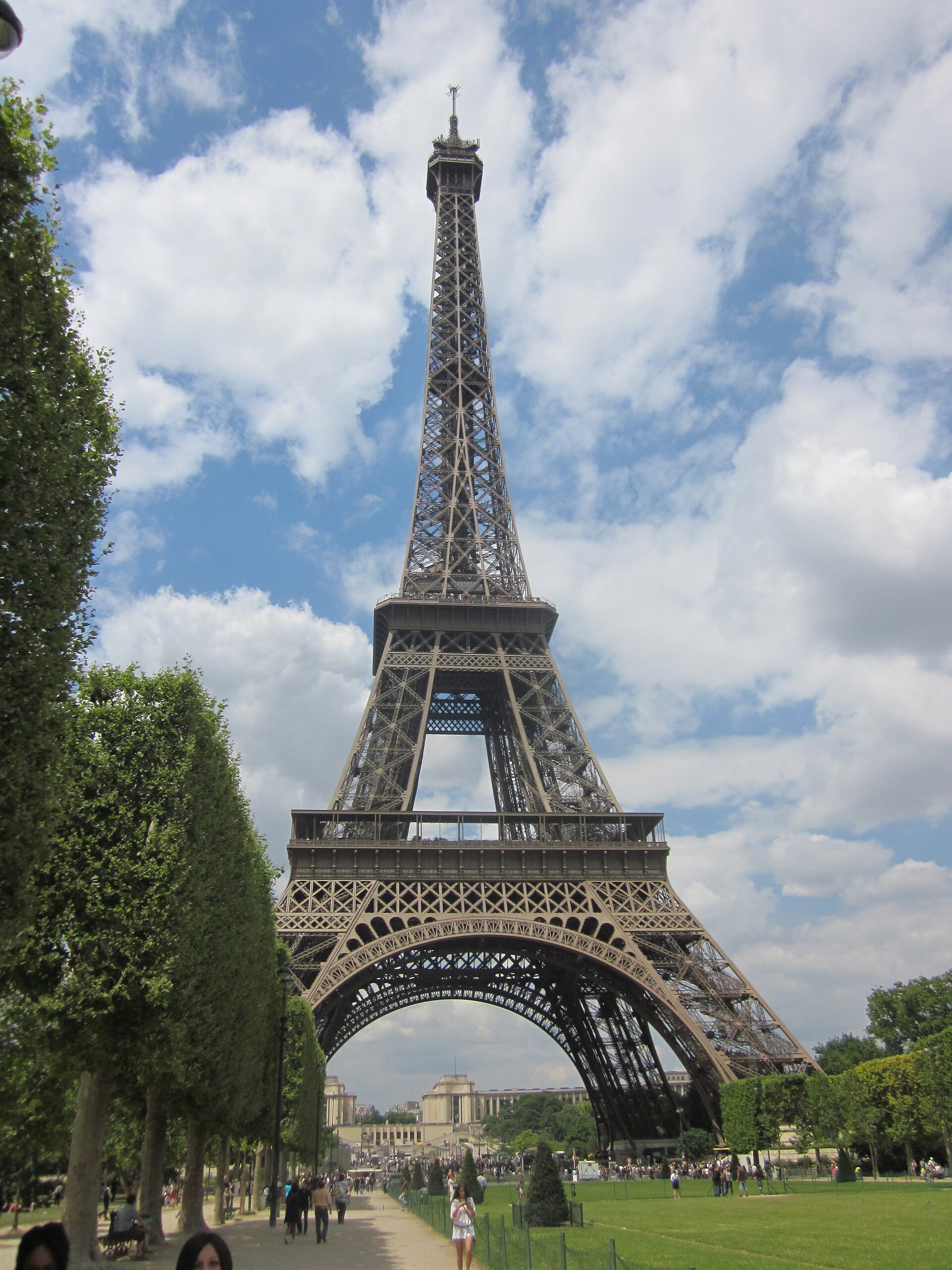 The Eiffel Tower rising above Paris