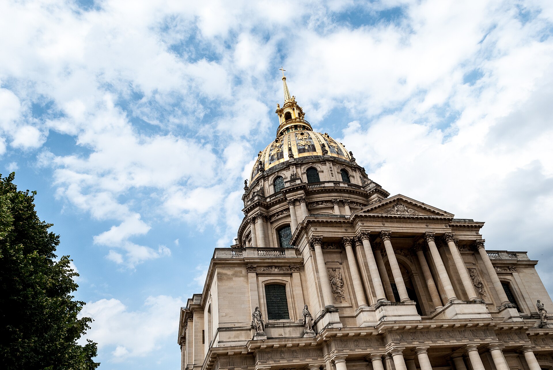 The golden dome of Les Invalides in Paris
