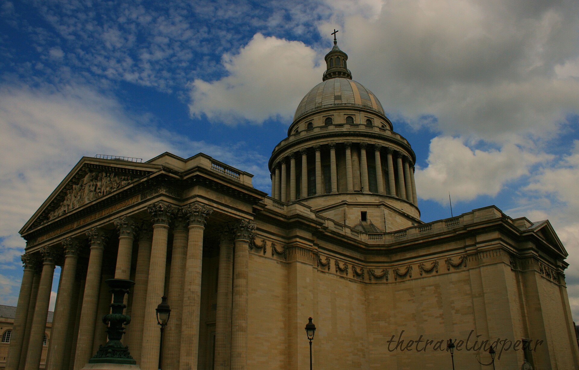 The Panthéon and its classical façade in Paris