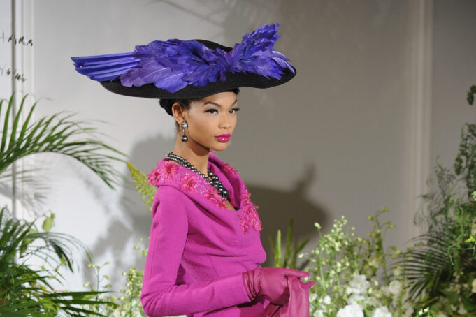 Chanel Iman in a Dramatic Luxury Runway Look Model Chanel Iman in a dramatic luxury runway look during fashion week