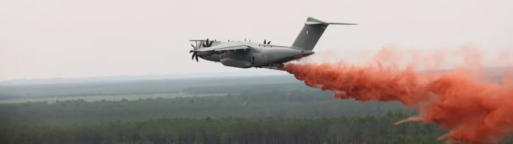 A400M aircraft supporting France wildfire response operations in summer 2026