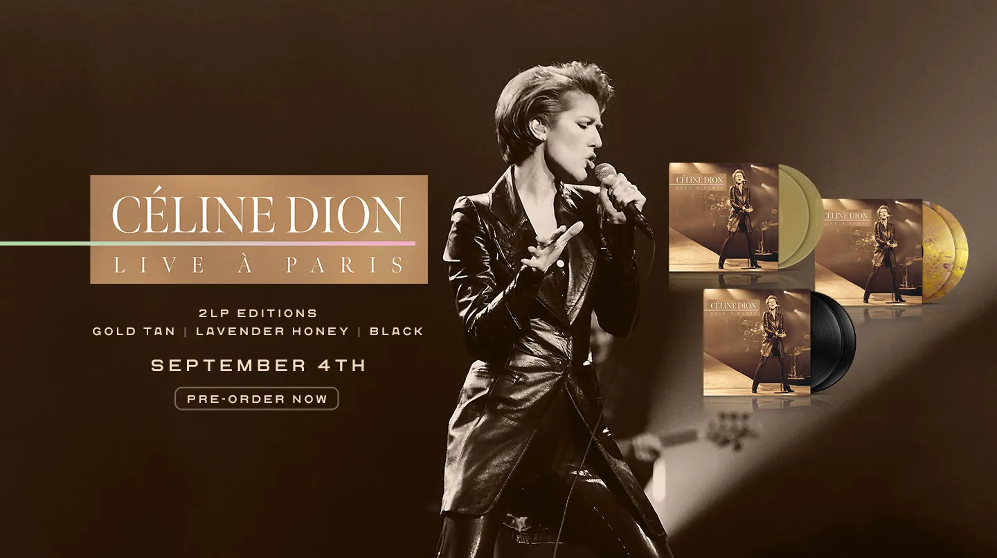 Official Céline Dion Live à Paris editorial artwork released in 2026