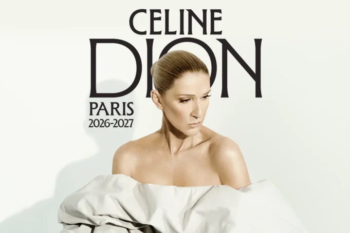 Céline Dion in the official Paris 2026 concert campaign portrait