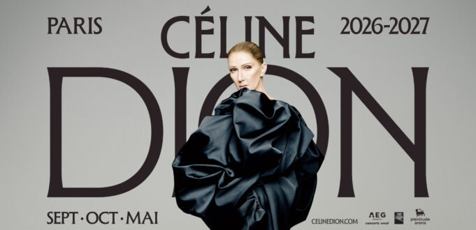 Céline Dion Paris 2026 Ticket Update Céline Dion in a bold black sculptural gown for the official Paris 2026 campaign