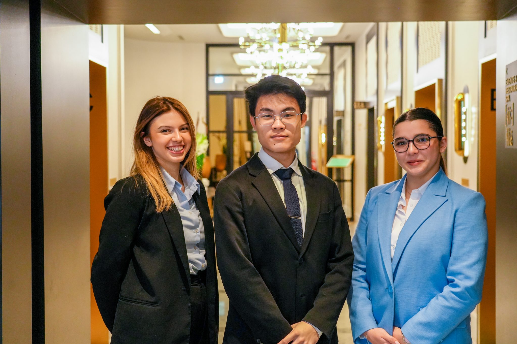 CMH Academy hospitality students in professional business attire