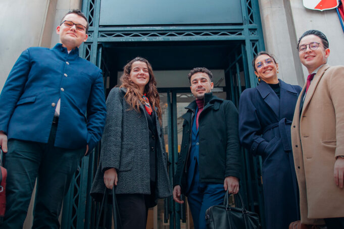 International hospitality and tourism students studying luxury hotel management in France