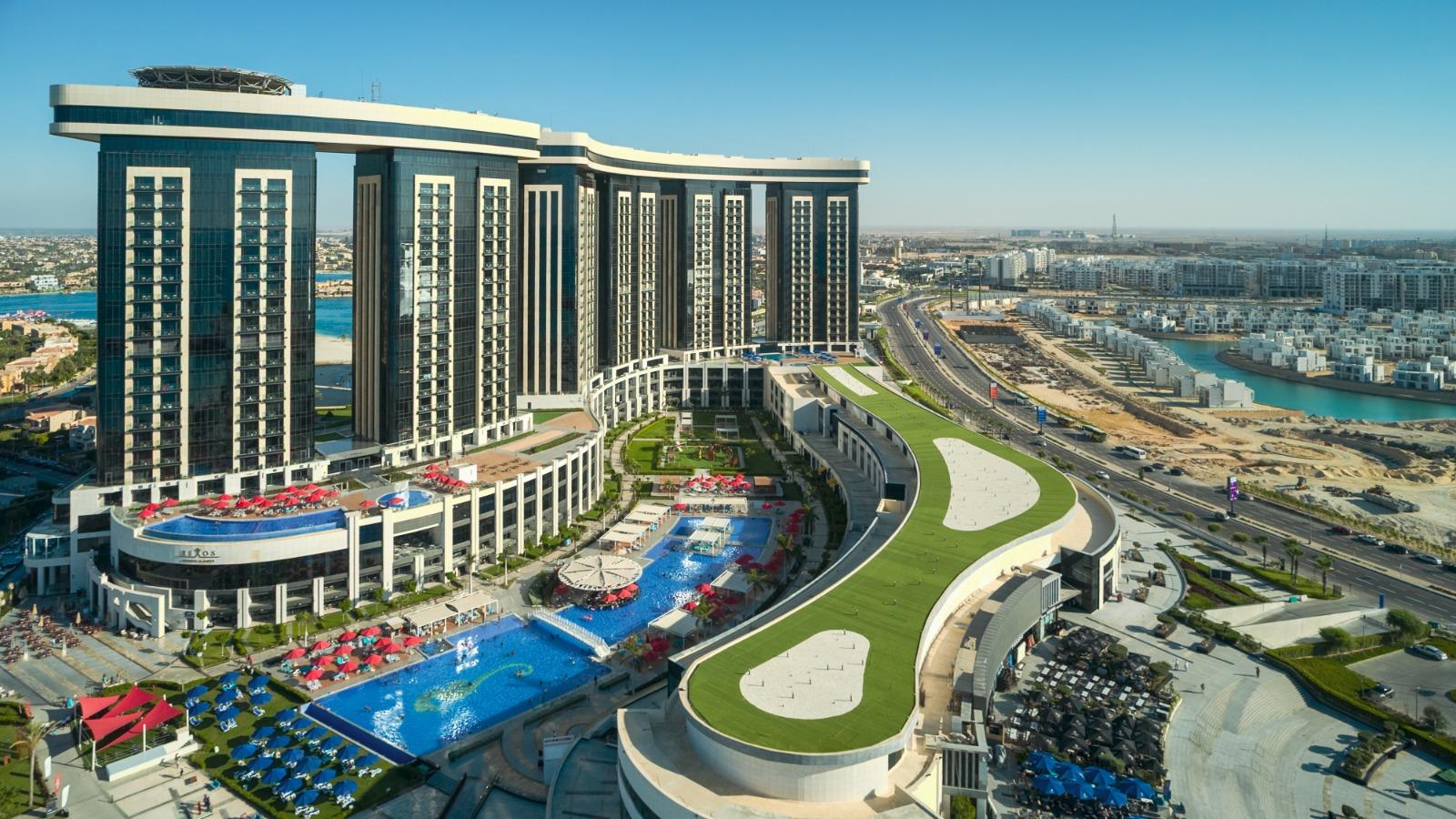 Modern luxury resort and tourism infrastructure in Al-Alamein Egypt