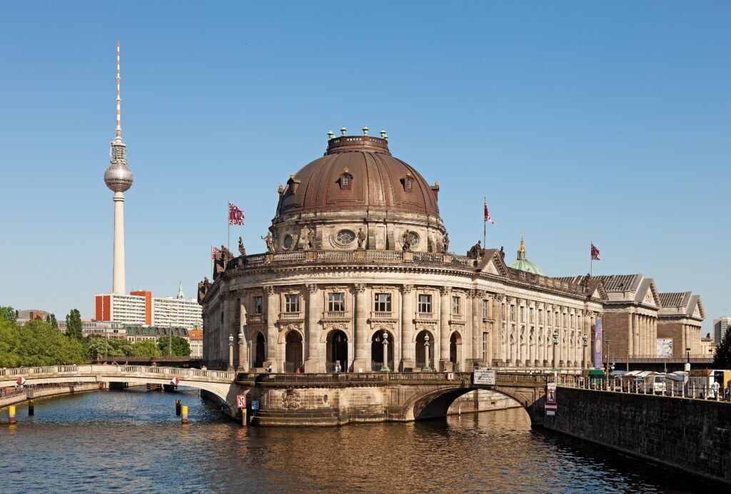 Museum Island in Berlin with the Bode-Museum and Fernsehturm