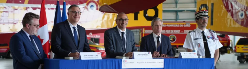 French Civil Security aircraft prepared at Nîmes air base for the 2026 wildfire season