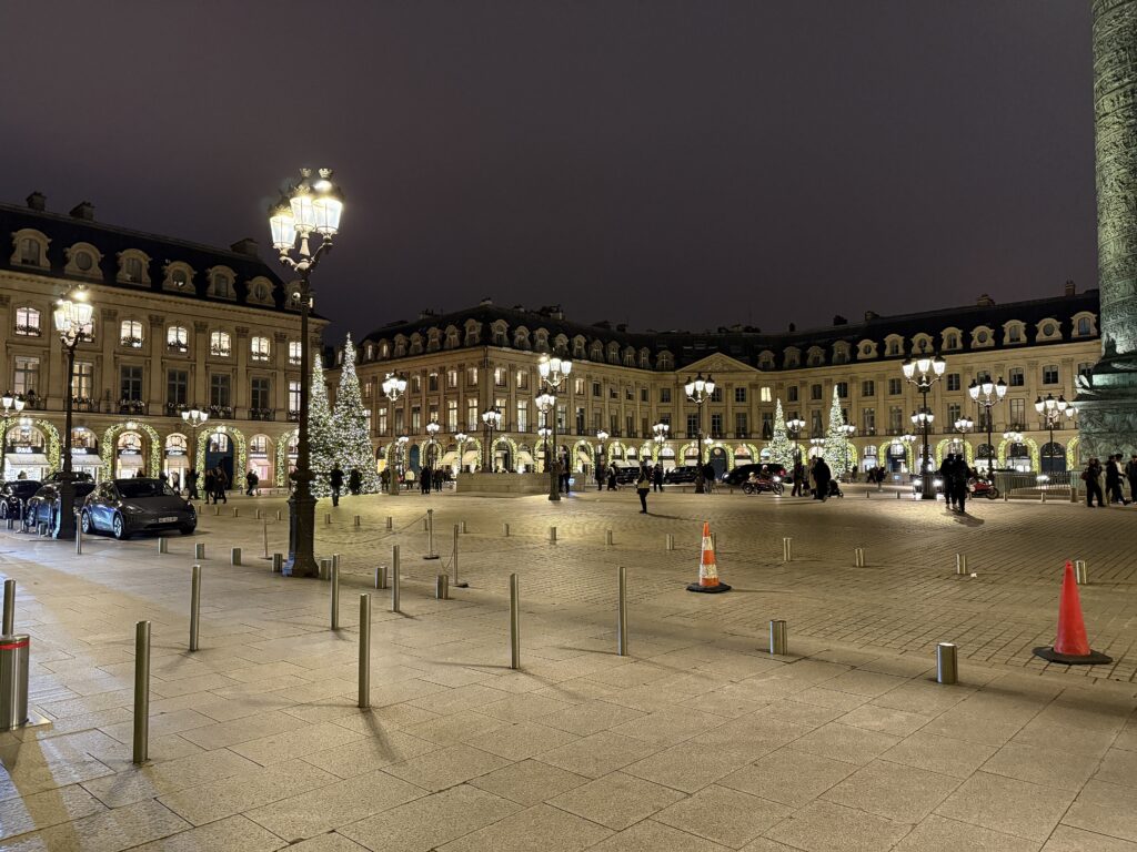 Place Vendome in Paris photographed in 2025 during the luxury travel recovery