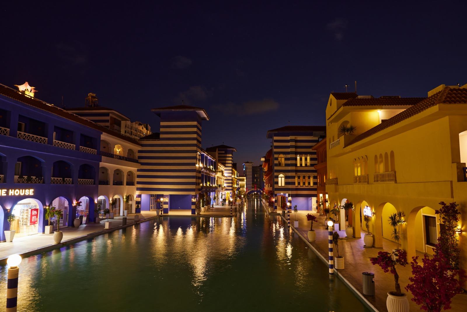 Porto Marina resort and shopping promenade on Egypt North Coast