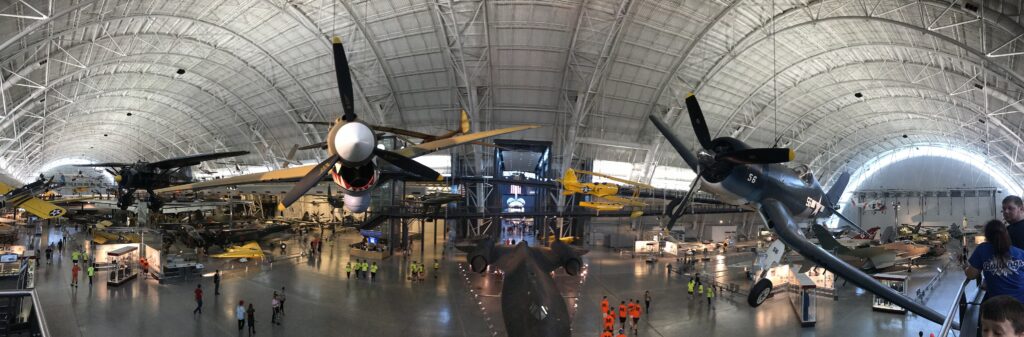 Aircraft displays inside the Smithsonian National Air and Space Museum near Washington DC
