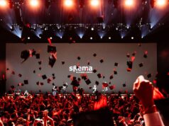 Top Tourism & Hospitality Specializations in France with the Best Career Opportunities Hospitality and tourism graduates celebrating career opportunities in France