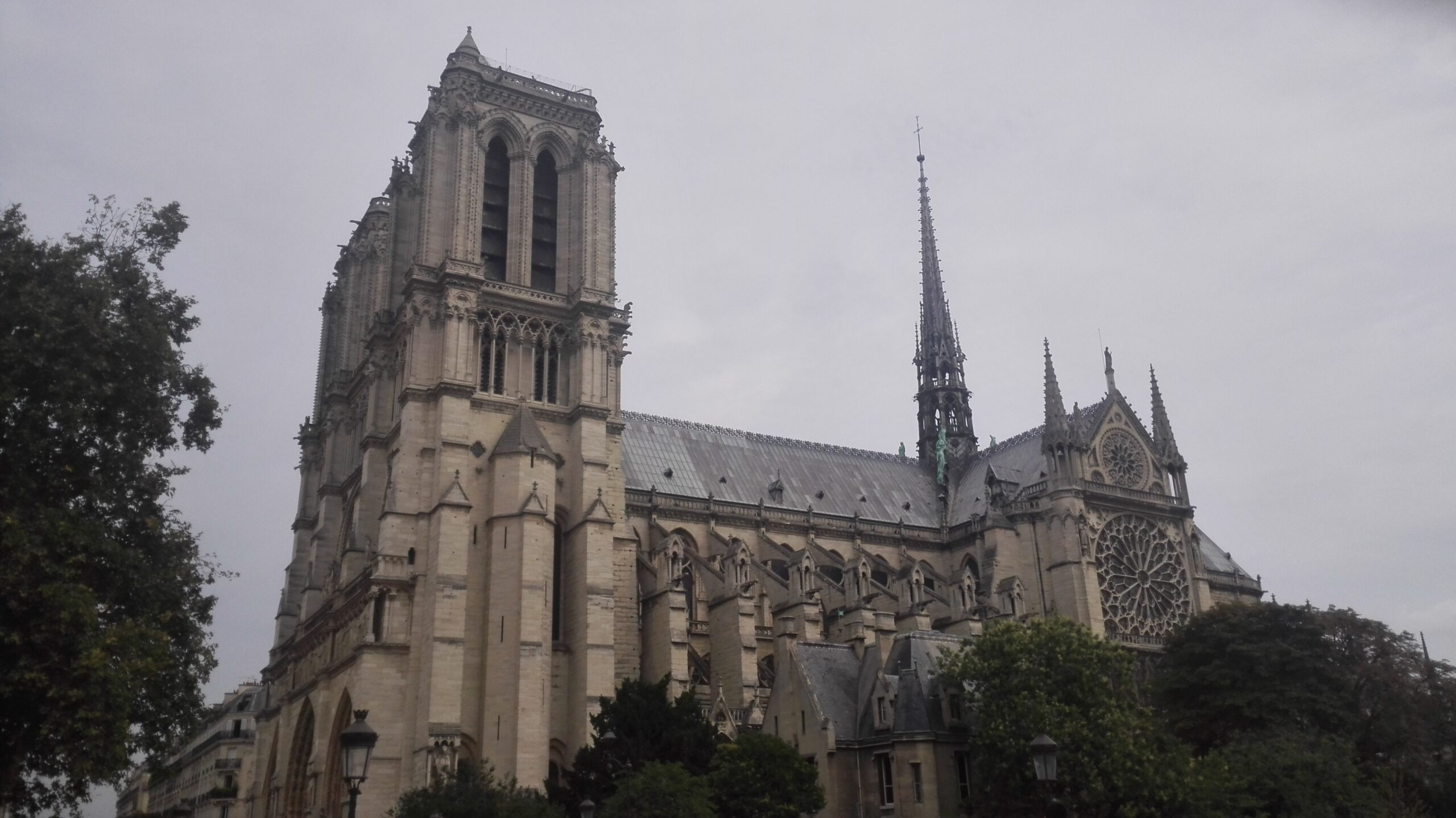 Notre-Dame de Paris seen from the southwest before the 2019 fire