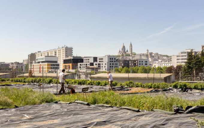 Paris Rooftop Panorama for a Two-Day Itinerary Rooftop garden overlooking the Paris skyline and Montmartre in 2026