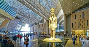 The Grand Egyptian Museum: Egypt’s Messages to Humanity Across Millennia Colossal statue of Ramesses II in the Grand Hall of the Grand Egyptian Museum