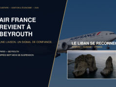 Air France revient à Beyrouth : une liaison, mais surtout un signal de confiance Boeing 777 Air France et rochers de Raouché — reprise Paris Beyrouth