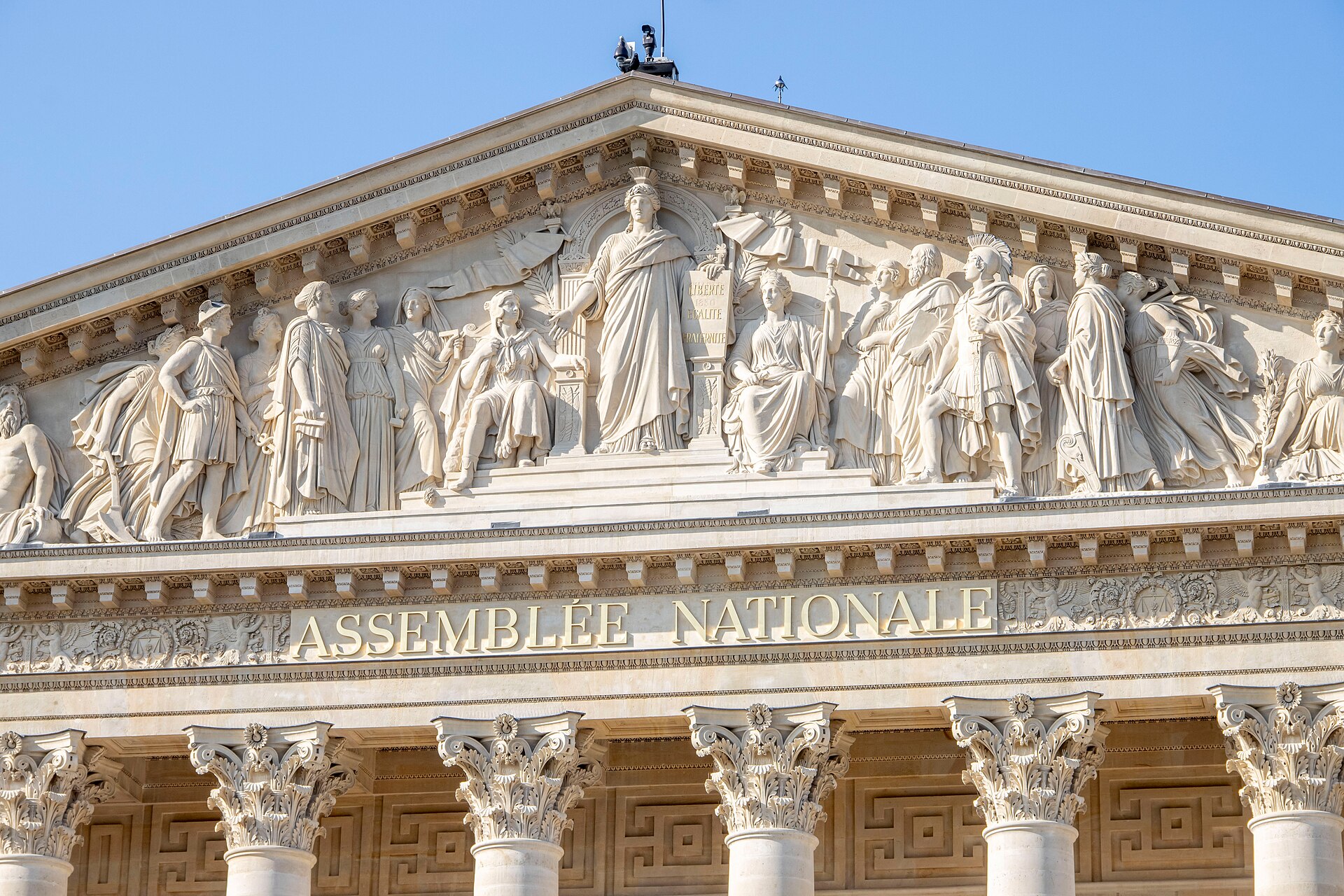The Palais Bourbon, seat of the French National Assembly