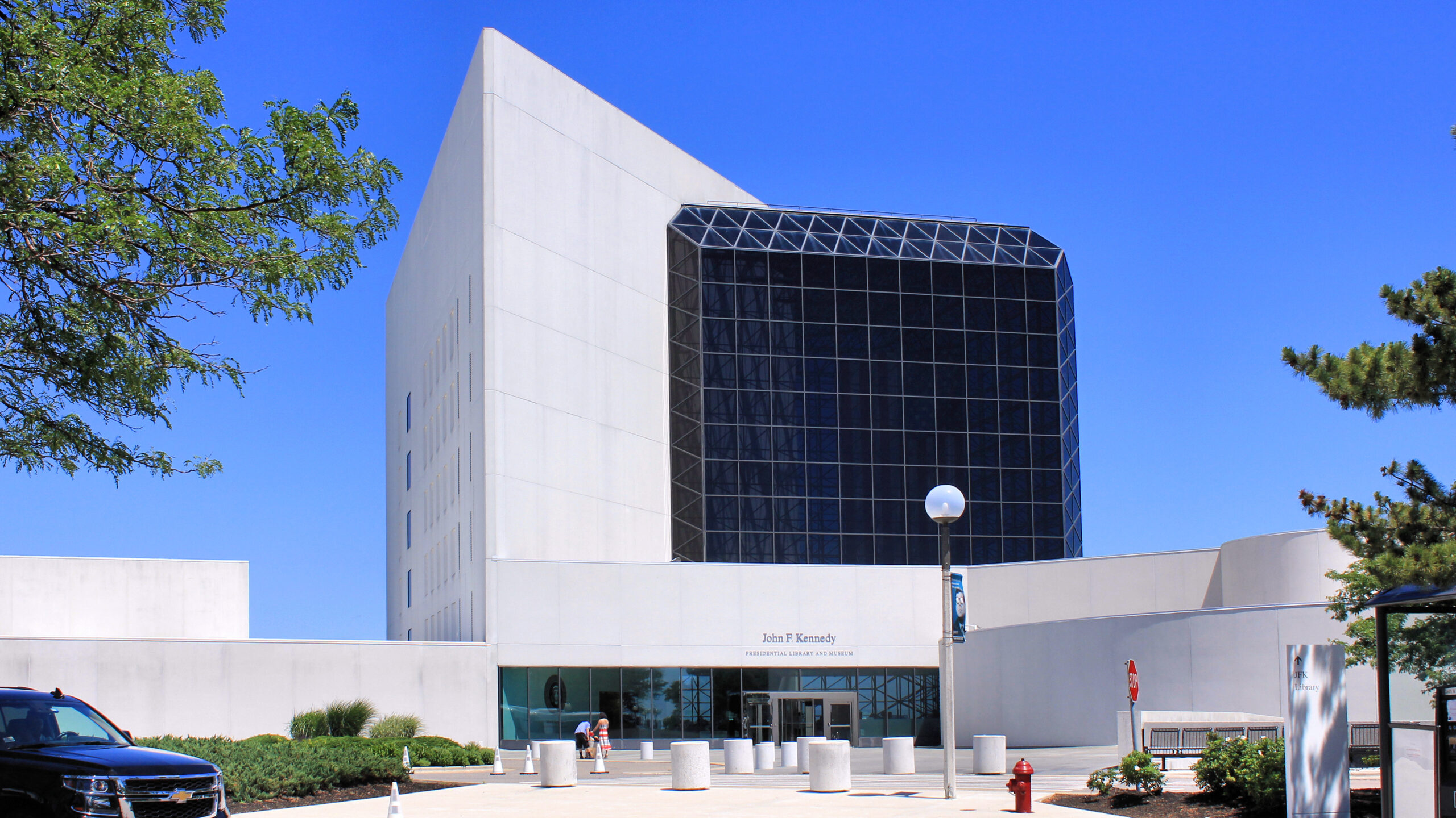 John F. Kennedy Presidential Library in Boston, designed by I. M. Pei