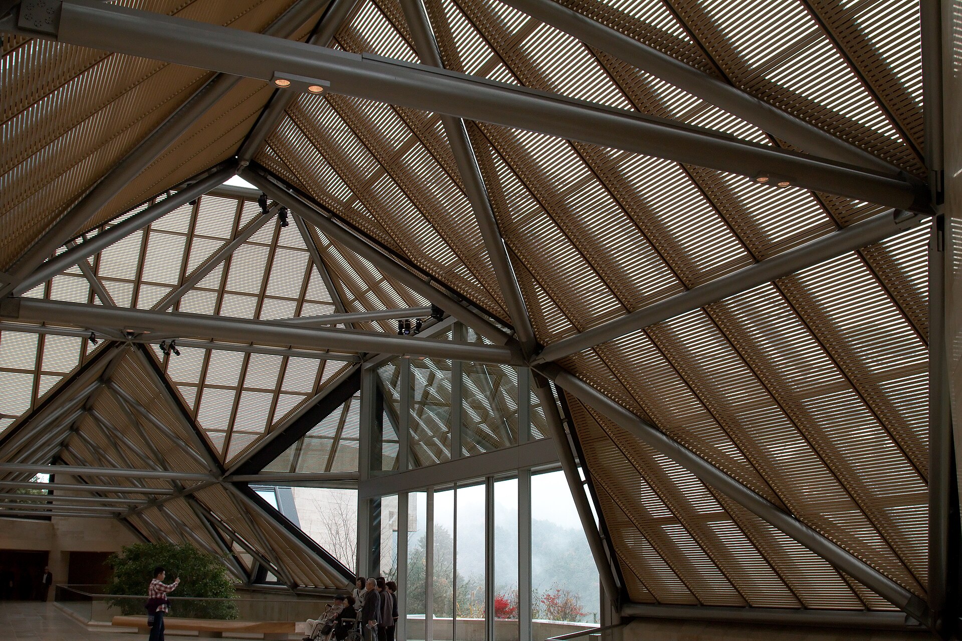 Light-filled main hall of the Miho Museum in Shiga, Japan, designed by I. M. Pei
