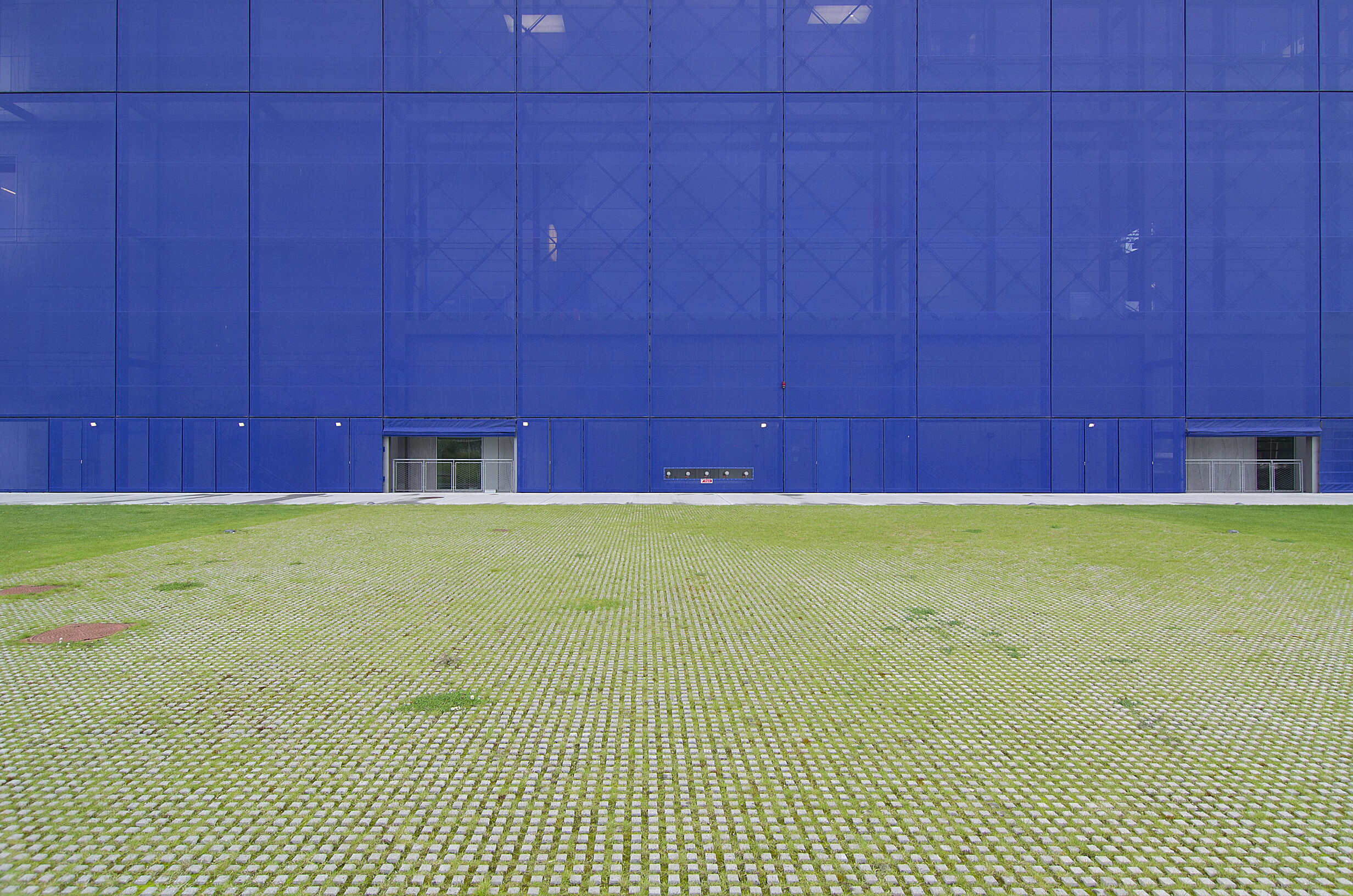 Façade extérieure bleue du DR Koncerthuset de Jean Nouvel à Copenhague