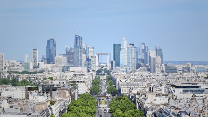 La Défense Property Investment | 2025 Skyline La Défense business district skyline seen from the Arc de Triomphe in June 2025