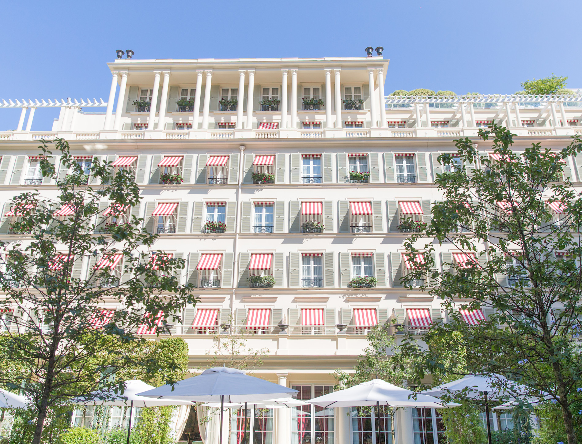 Le Bristol Paris French garden facade in daylight