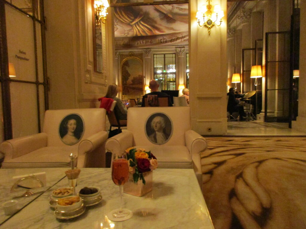 Ornate interior at Le Meurice in Paris