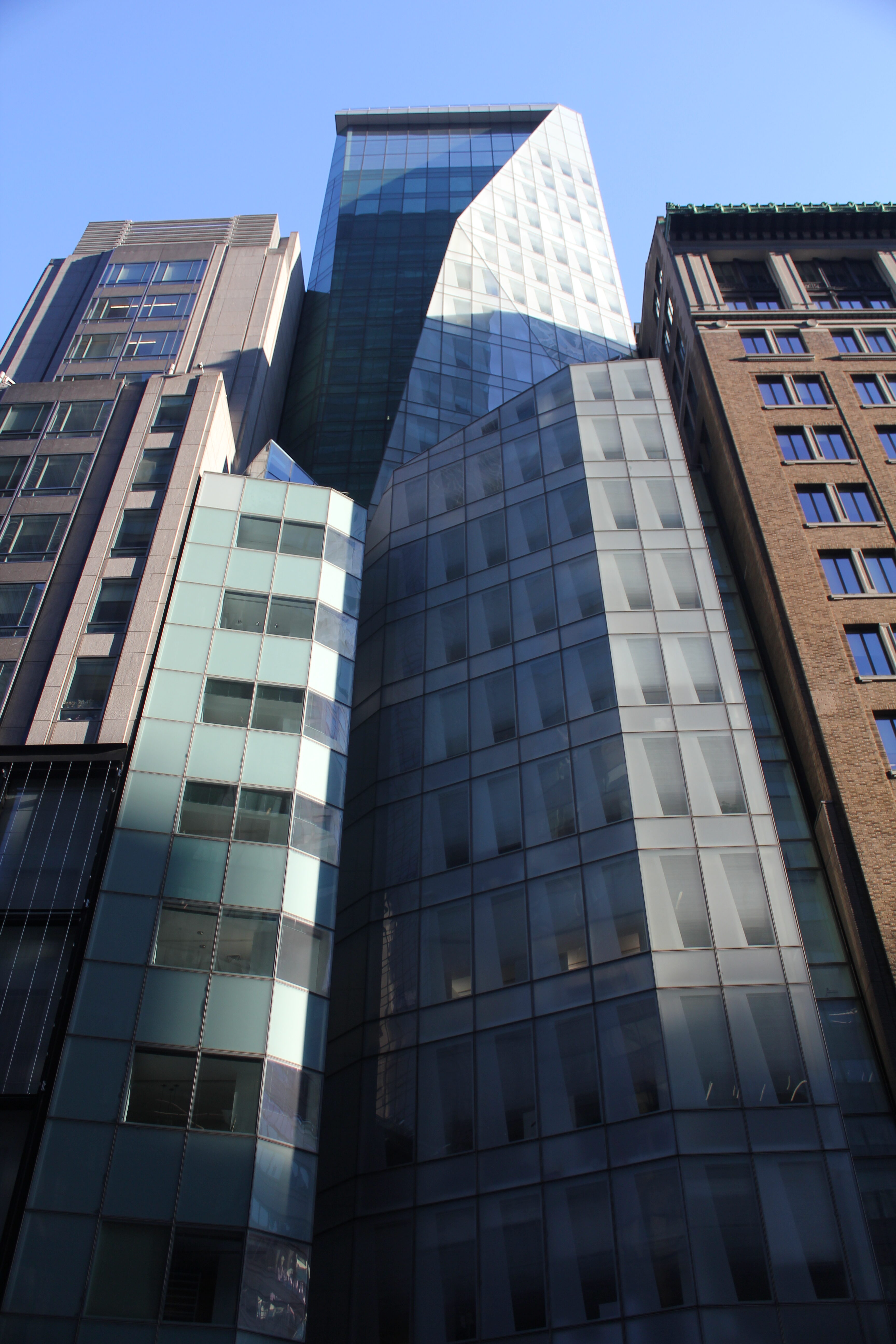 Folded glass façade of the LVMH Tower in New York by Christian de Portzamparc