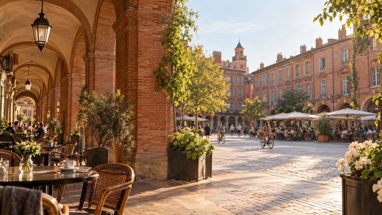 Elegant city life in Montauban, France
