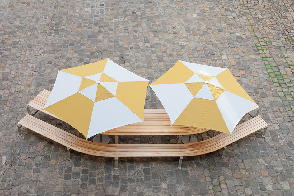 PICNIC curved public table by Studio CLUZEL PLUCHON at Hôtel d’Albret during Paris Design Week 2026