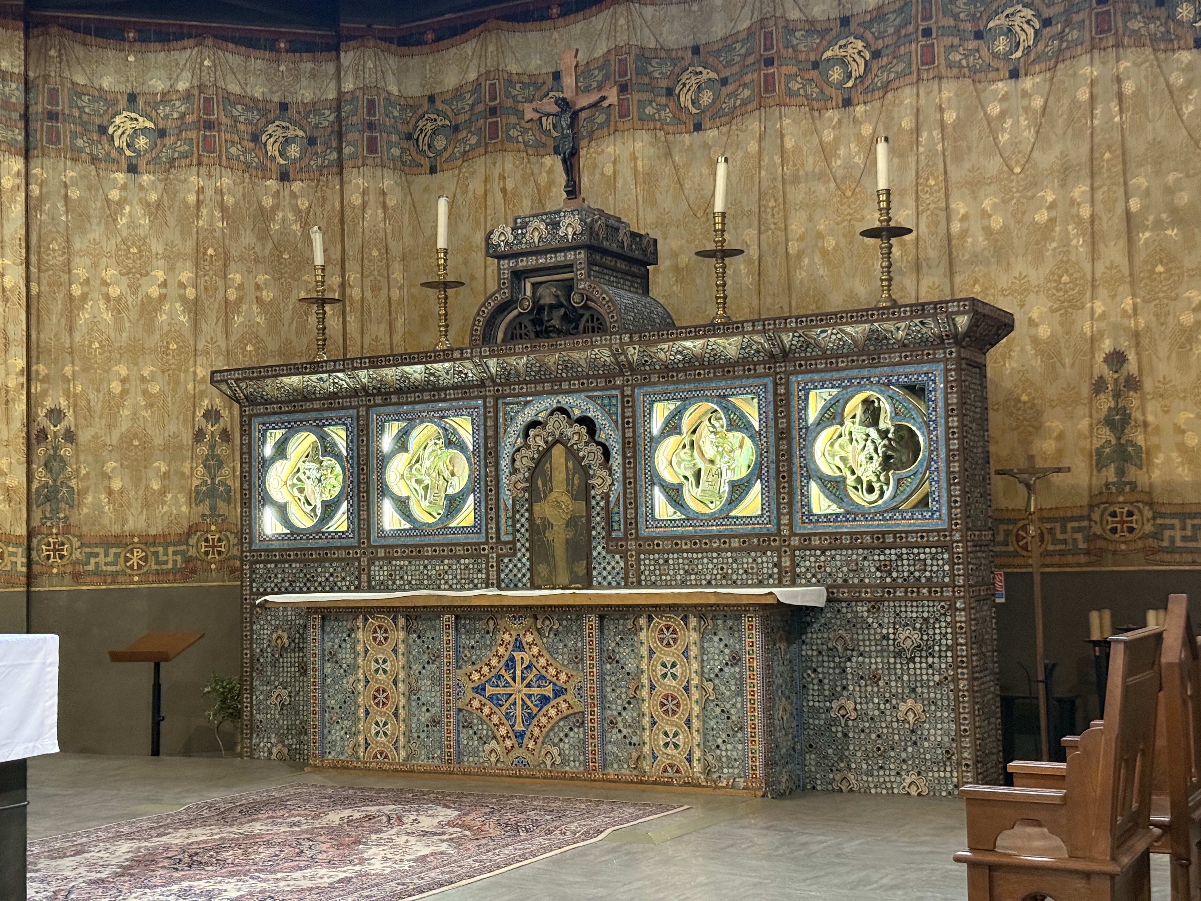 Art Nouveau nave inside Saint-Jean-de-Montmartre in Paris