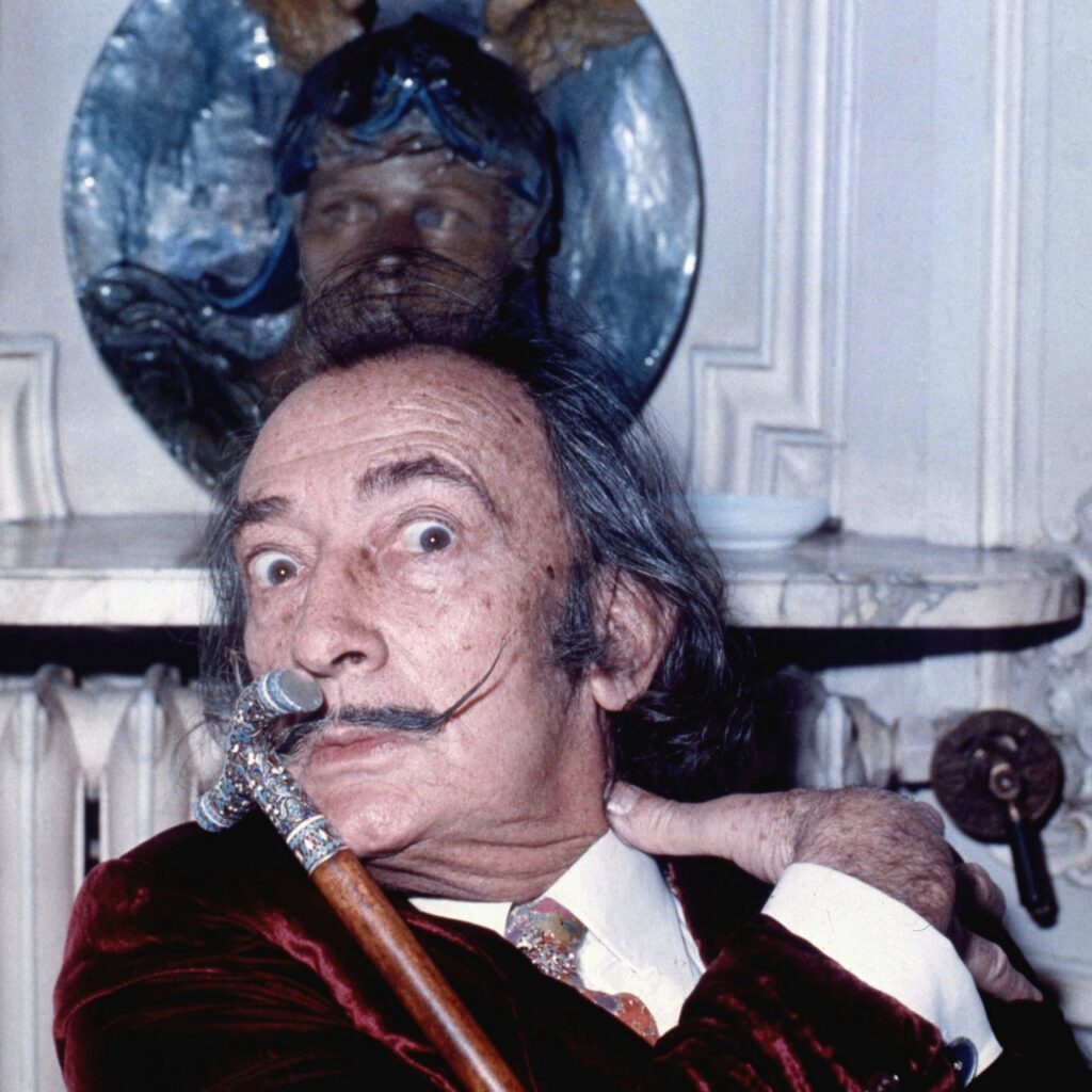 Portrait de Salvador Dalí pris au Meurice en 1972
