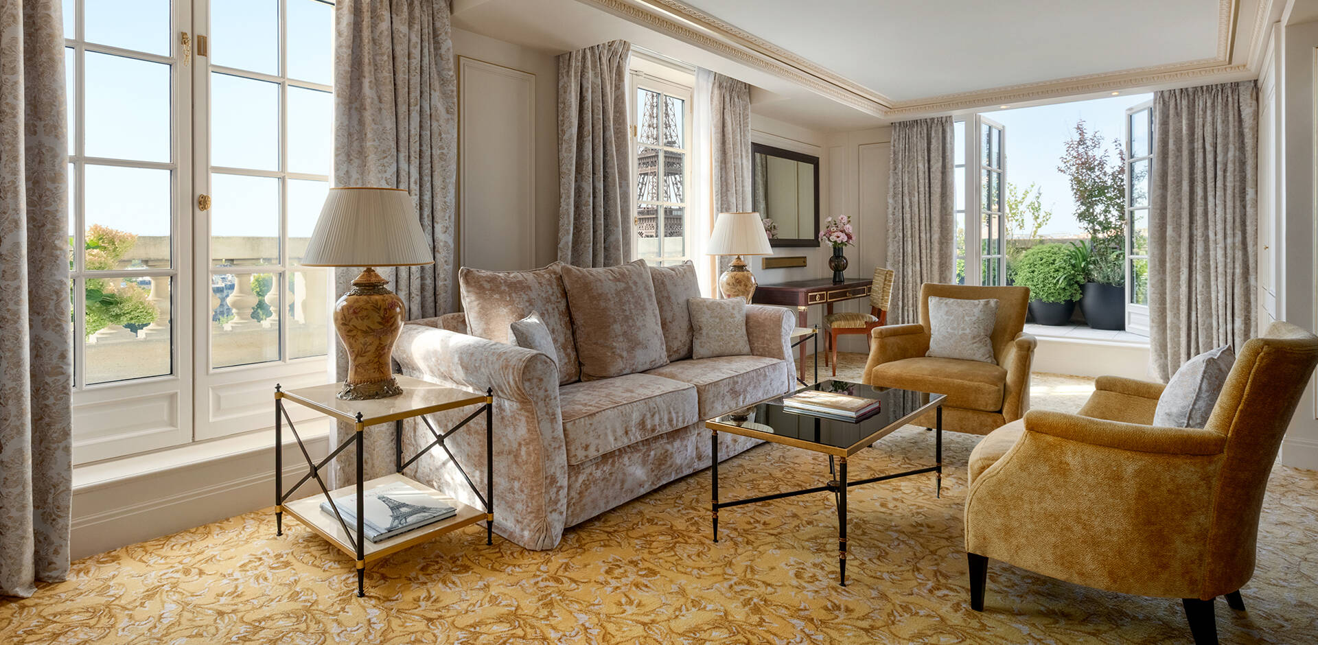 La Suite Gustave Eiffel terrace at Shangri-La Paris