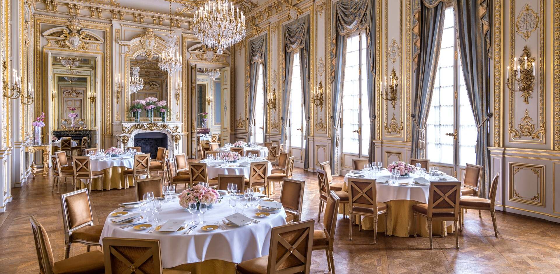 Restored historic Grand Salon inside Shangri-La Paris
