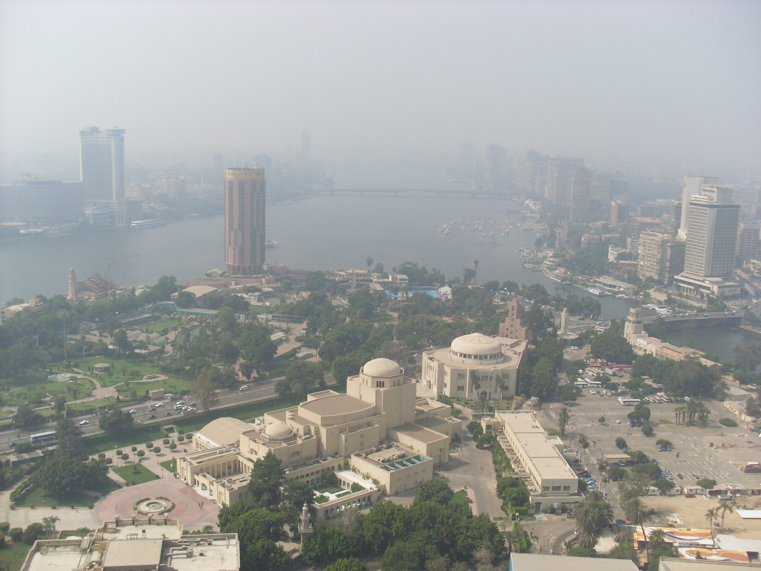 Cairo Opera House and Gezira Island viewed from Cairo Tower