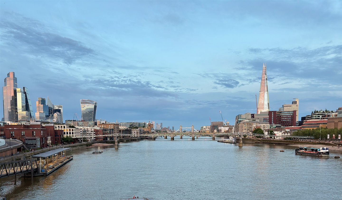 London from the Millennium Bridge, 27 June 2026.