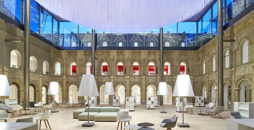 Inside Les Franciscaines cultural centre, Deauville, June 2026.