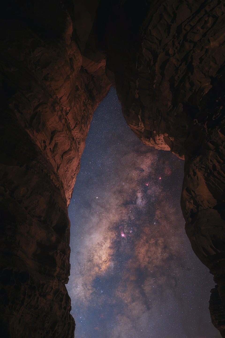 The night sky between AlUla’s mountains, July 2026.