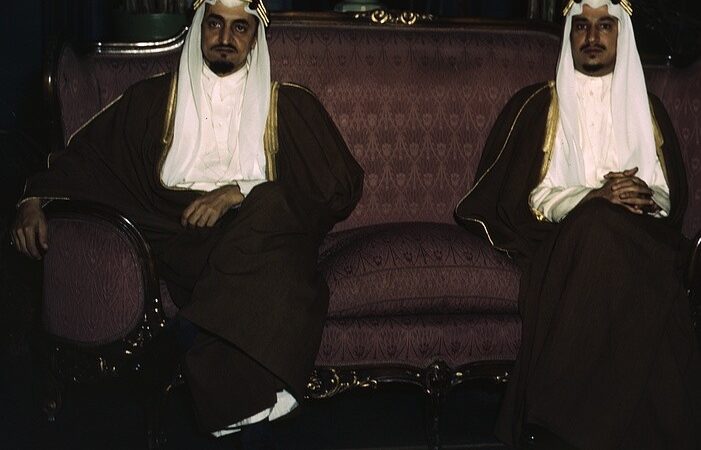 Archive photograph of Amirs Faisal and Khalid during their visit to the United States in 1943