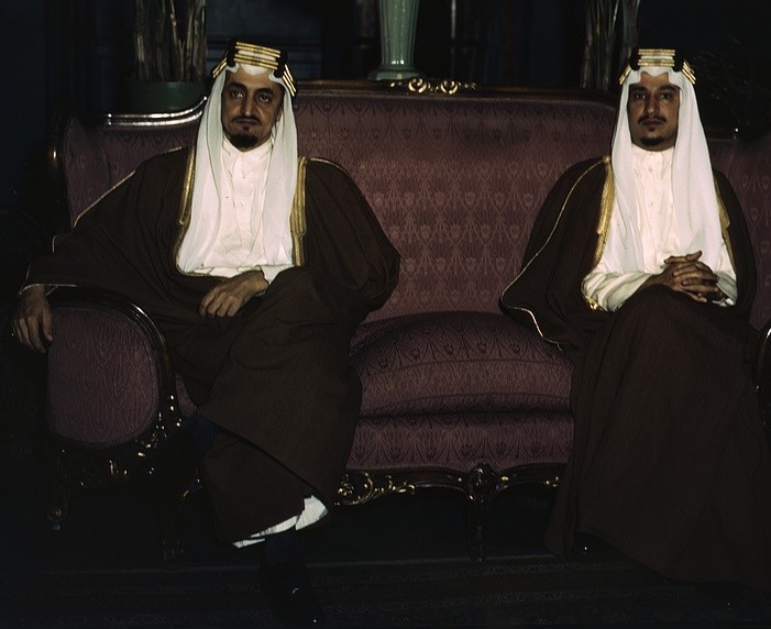 Archive photograph of Amirs Faisal and Khalid during their visit to the United States in 1943