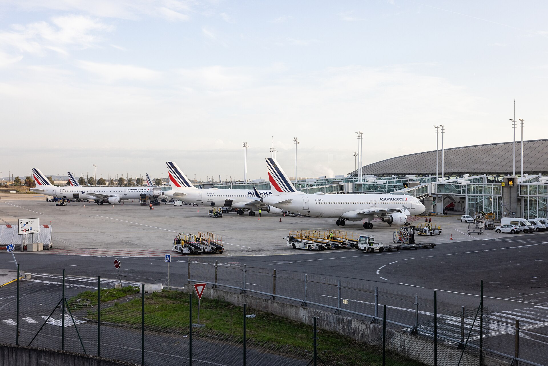 Aircraft at Terminal 2F apron at Paris Charles de Gaulle Airport
