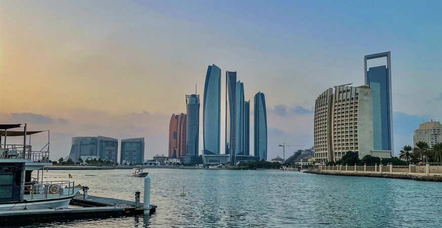 Modern Abu Dhabi towers on the waterfront