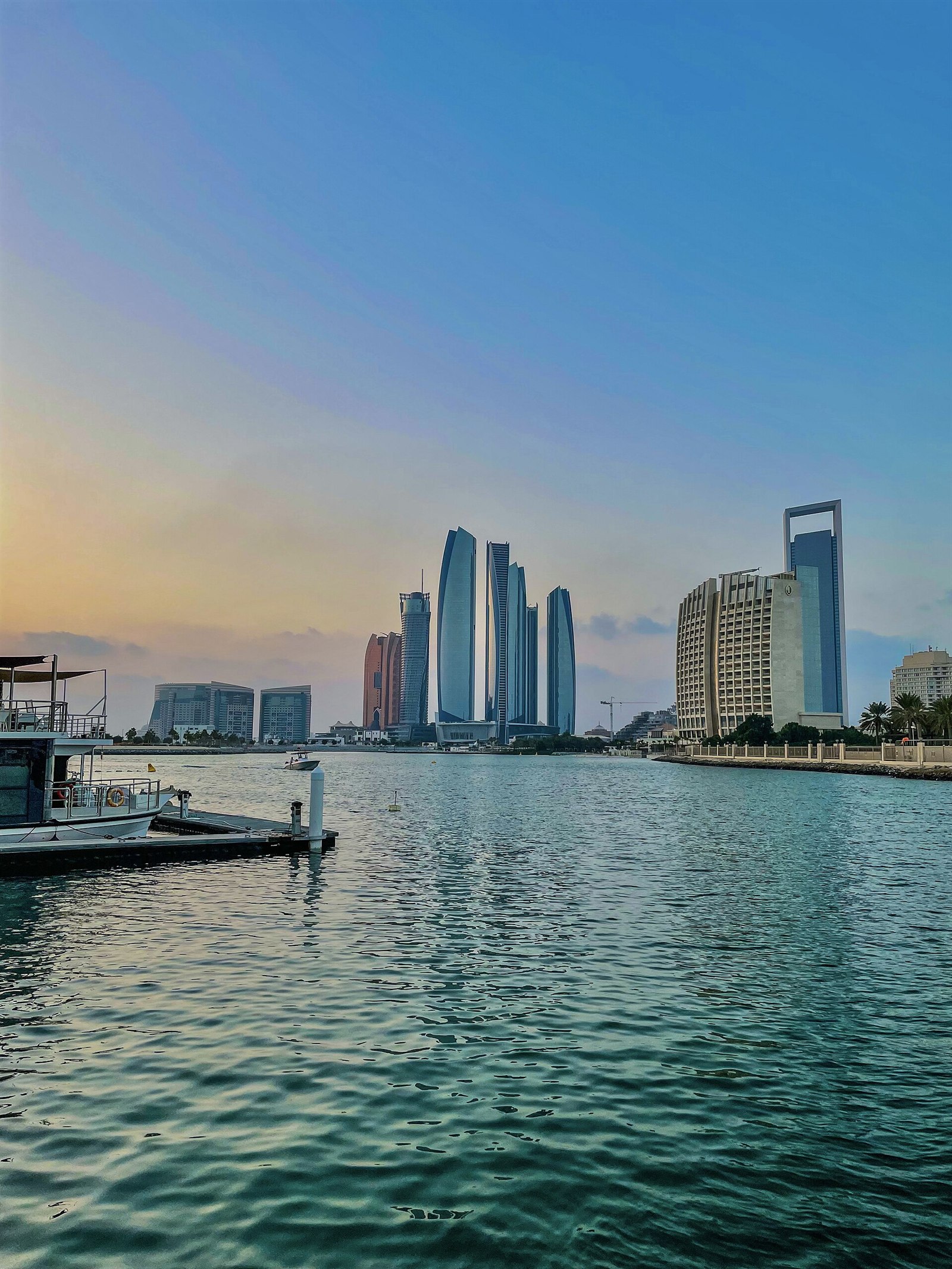 Modern Abu Dhabi towers on the waterfront