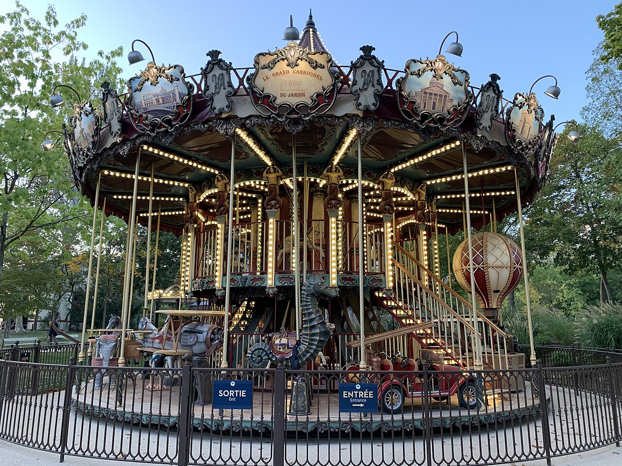 Jules Verne carousel at Jardin d’Acclimatation in Paris