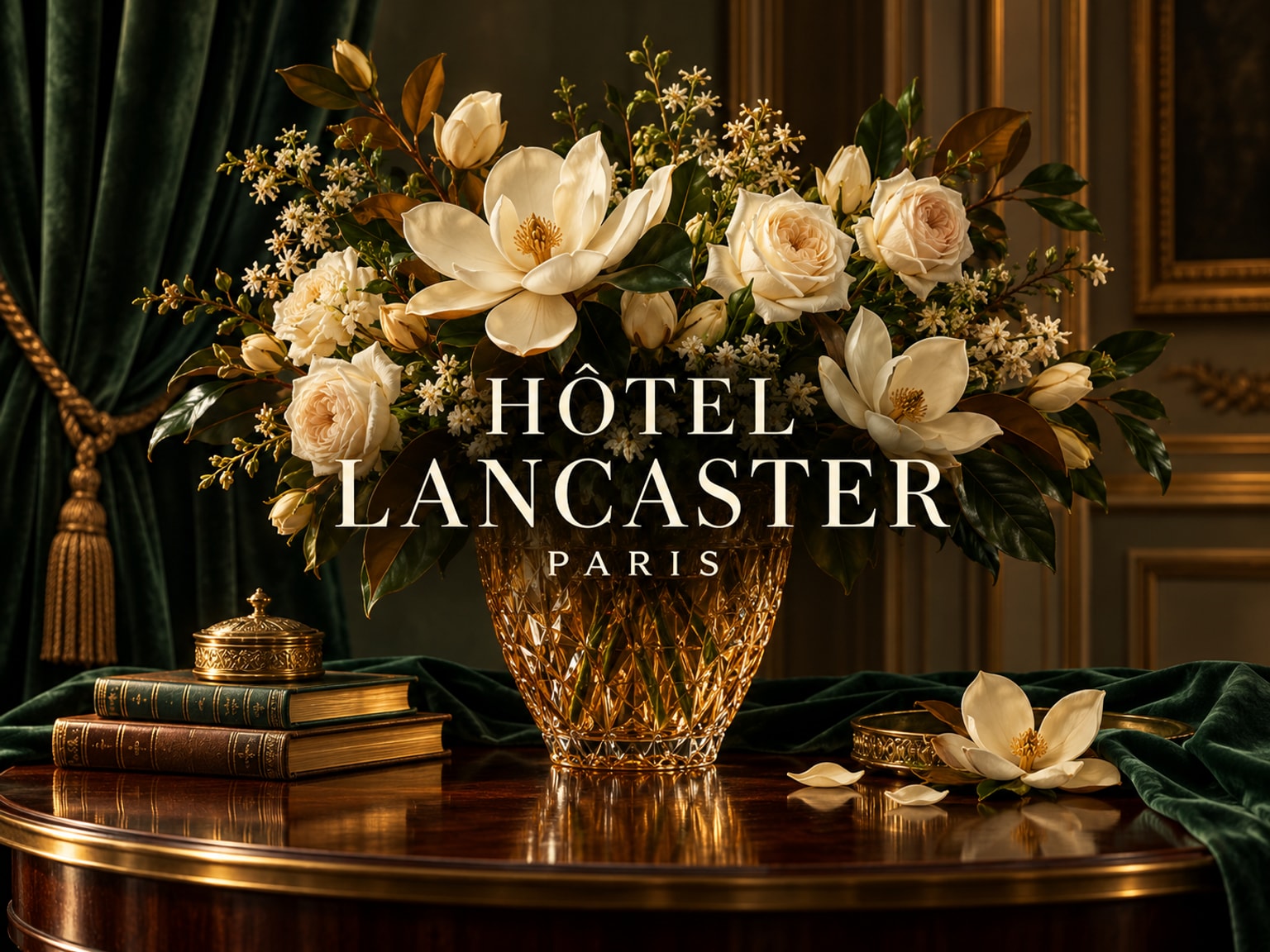 Hôtel Lancaster Paris — original luxury floral editorial cover