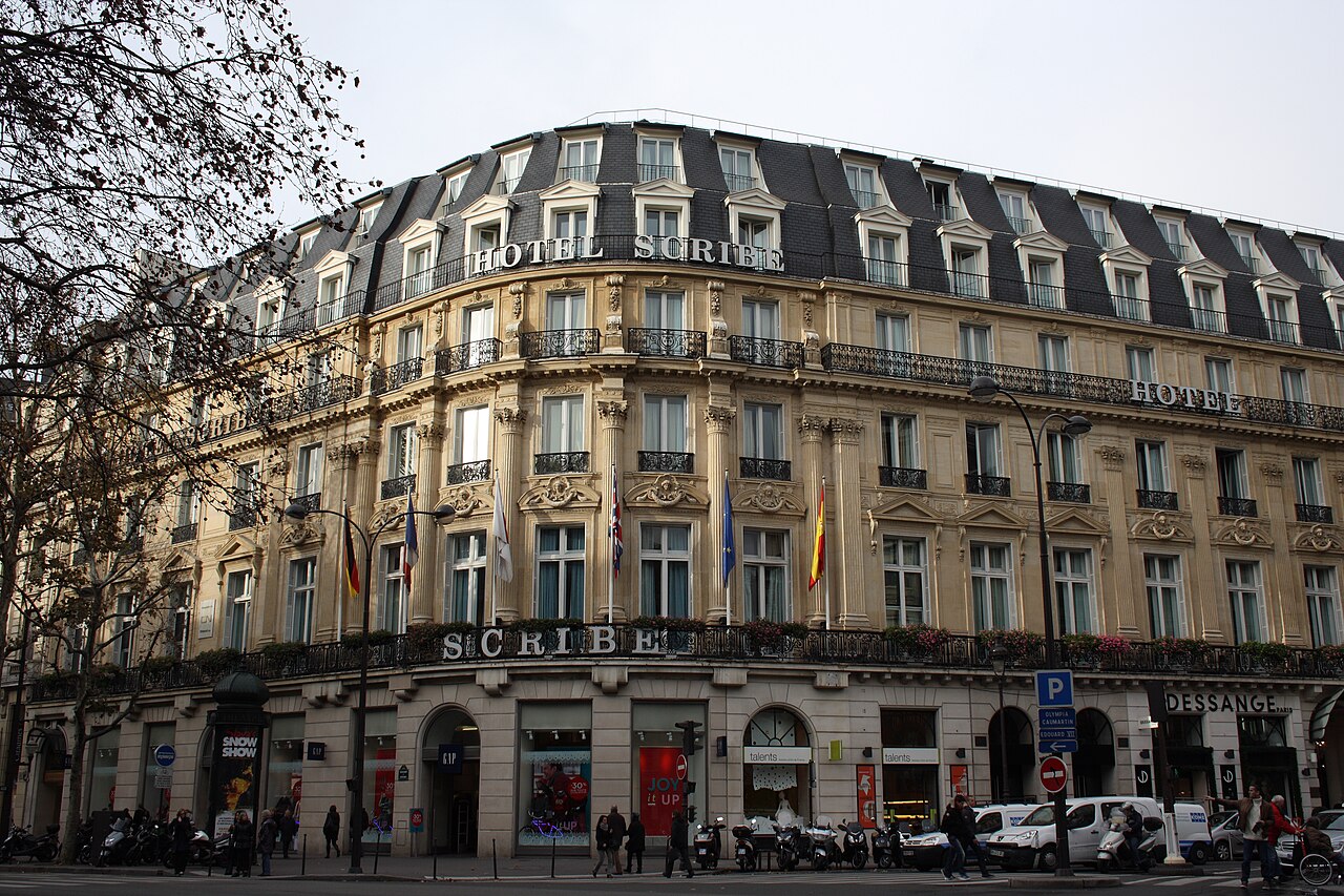Sofitel Le Scribe Paris Opéra exterior at 1 rue Scribe, 75009 Paris