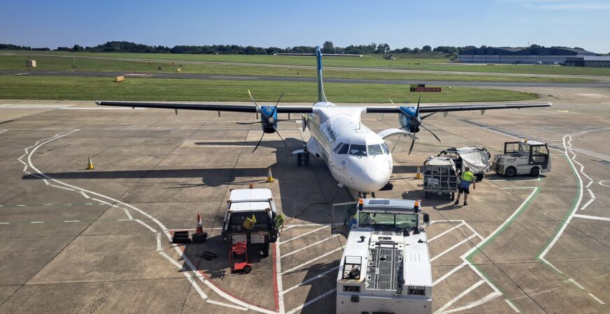 Aircraft at Leeds Bradford Airport in July 2026