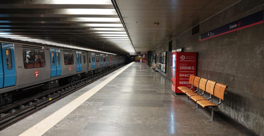 Oriente Metro station in Lisbon, Portugal