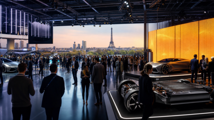 Paris Motor Show 2026 electric vehicle business showcase Electric cars, battery technology and international automotive executives at Paris Expo Porte de Versailles